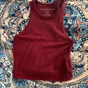 Maroon Crop Top